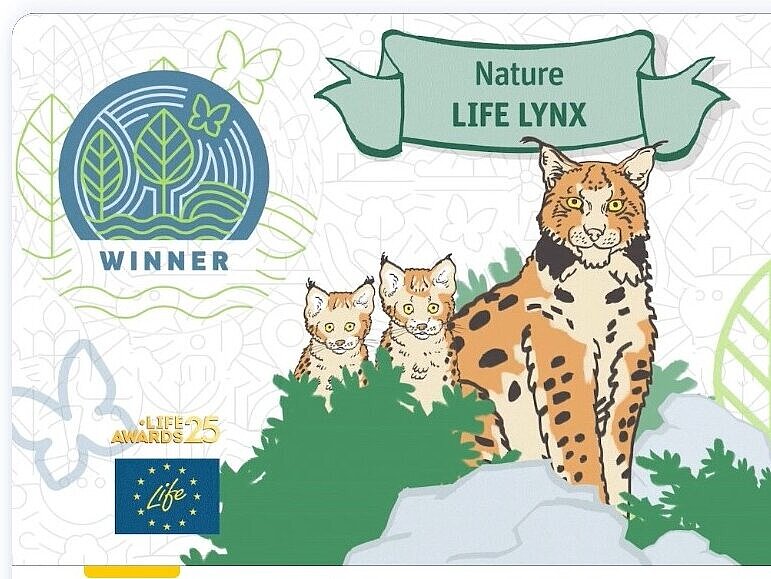 logotip ob prejemu evropske nagrade za LIFE LYNX