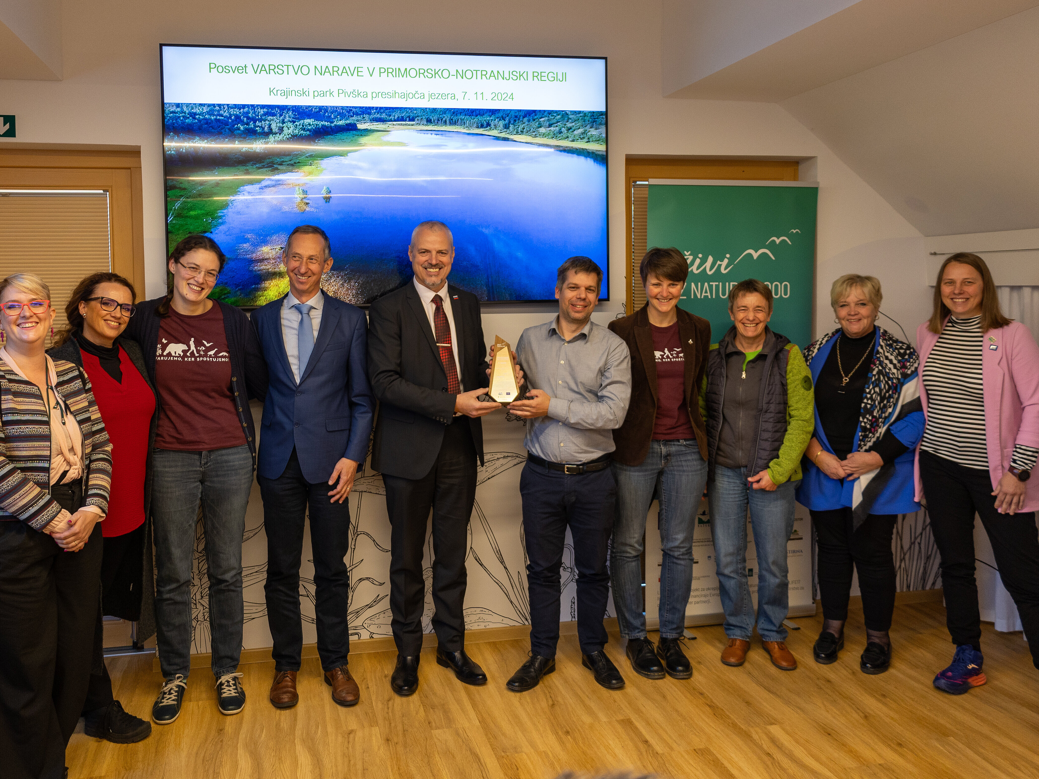 Podelitev slovenske nagrade Natura 2000 Občini Pivka, Krajinski park Pivška presihajoča jezera (Foto: Zavod Štirna)