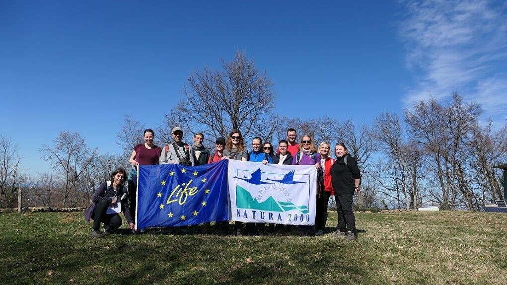 Nadzorni obisk projekta LIFE-IP NATURA.SI - ogled izvedenih ukrepov na pilotnem območju Slovenska Istra (foto: arhiv projekta LIFE-IP NATURA.SI)