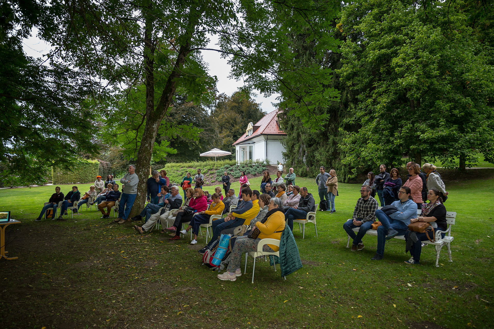 Pogovor z ustvarjalci filma Divja Slovenija. (Foto: Nik Jarh)