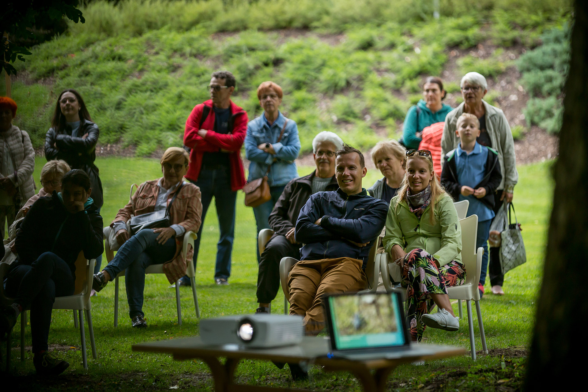 Pogovor z ustvarjalci filma Divja Slovenija. (Foto: Nik Jarh)